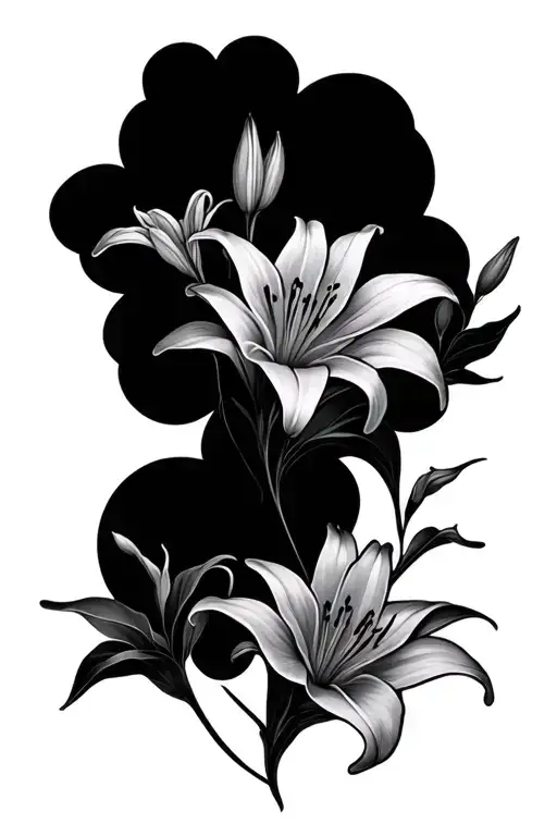 Lilies And A Lettering