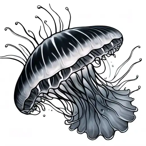 Jelly Fish Swimming Gracefully