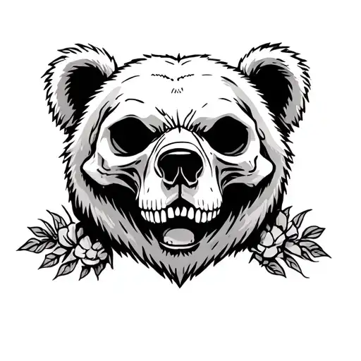 Bear And Skull Wearing