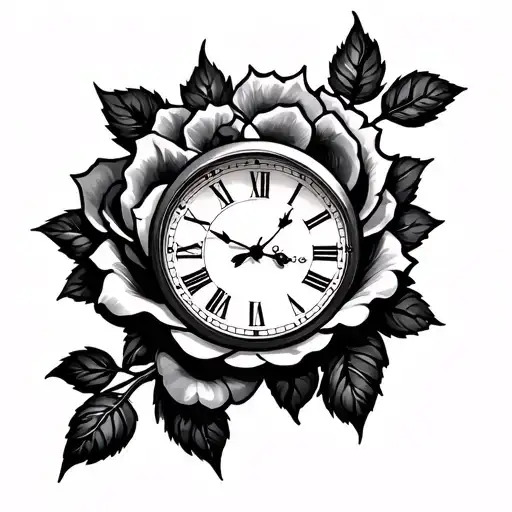 Clock And Rose
