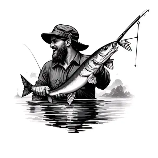 Fishing And Pocker Tattoo For Dad