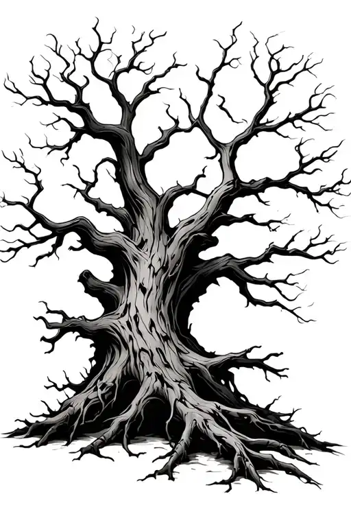 Dead Tree With Creeping