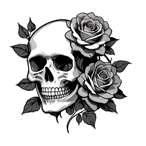 Skull And Roses