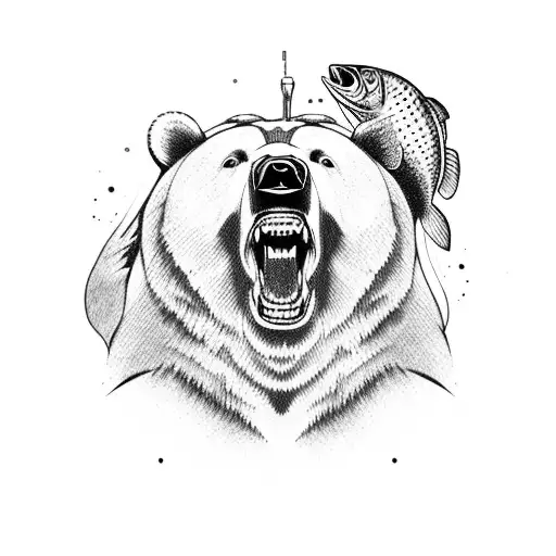 Bear Catching A Fish