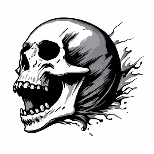 Skull With Open Mouth