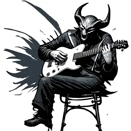 Deamon Playing Guitar