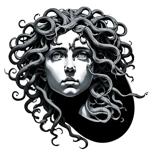 Medusa Holding The Head
