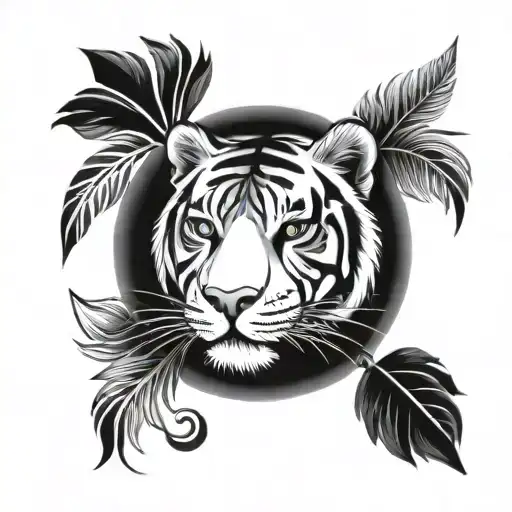 Tiger Band And Tribal Forearm