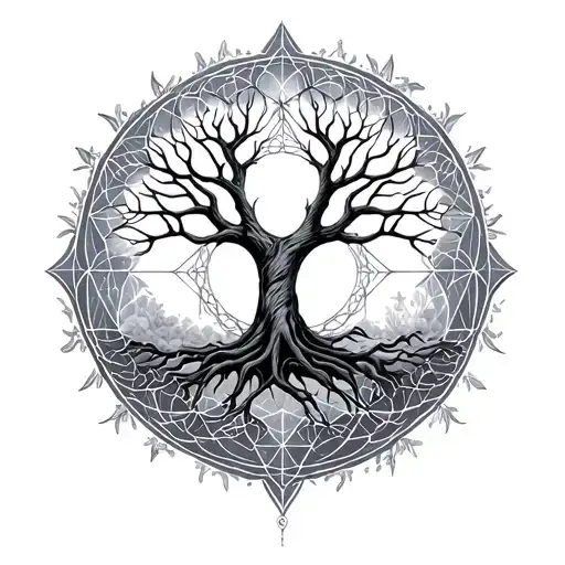Sacred Geometry With A Tree