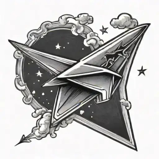 Paper Airplane Flying Launched By Children