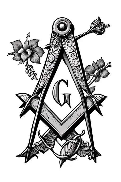 Freemason Square And Compass