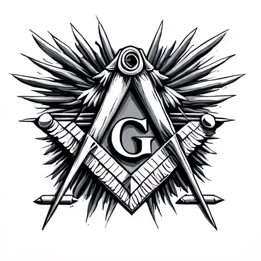 Freemason Square And Compass