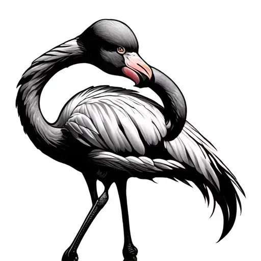 Flamingo Standing On One
