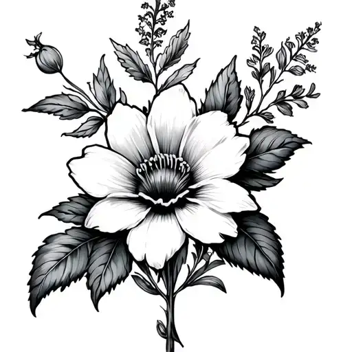 Flower Arm Band Tattoo Gor August Birth Flower