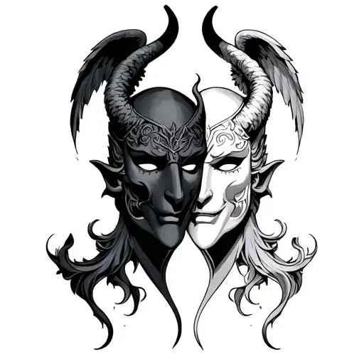 Devil And Angel Mask