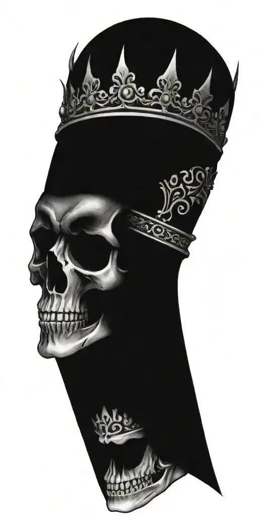Skull Wearing A Crown