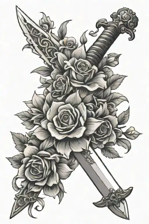 Sword And Flowers