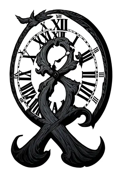 Xi Xii Mmxi Roman Numerals With Clock