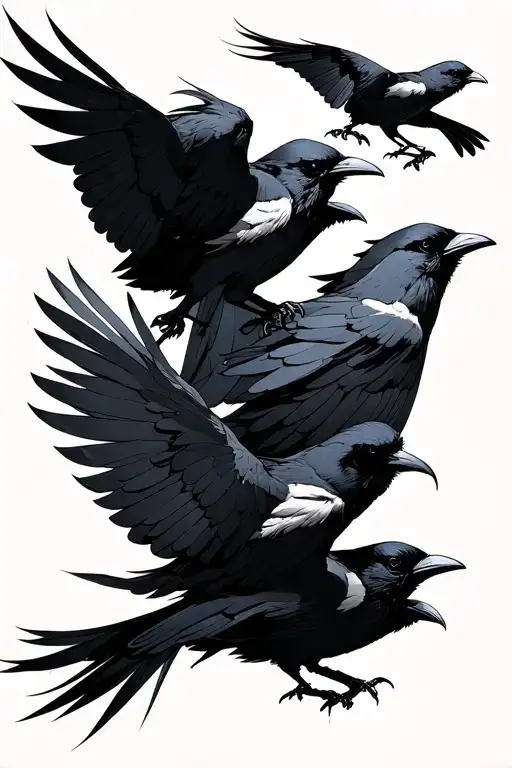 Itachi Uchiha Crows Flying