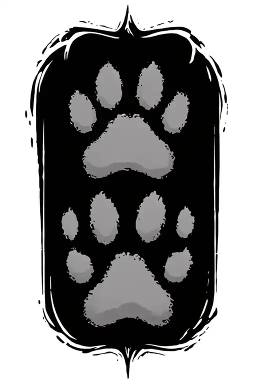 2 Paw Prints And Then A Third Paw Print Faded