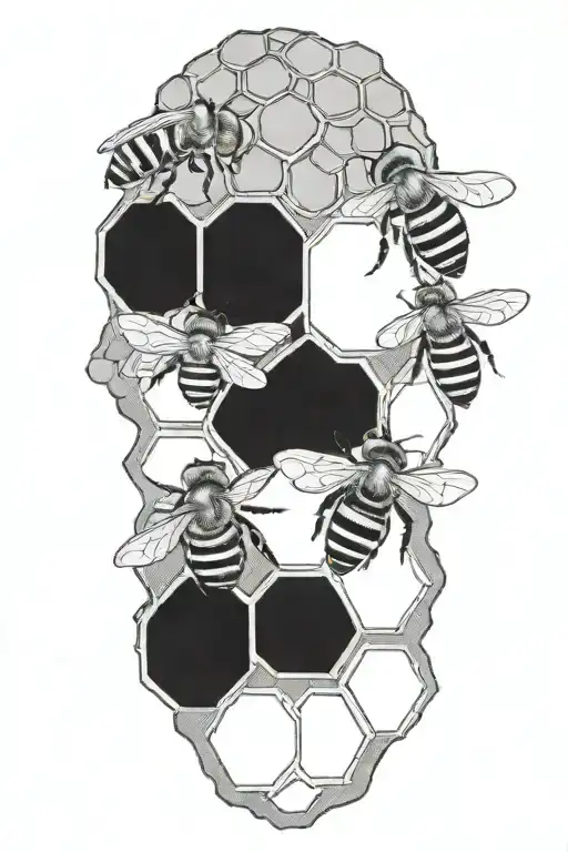 Honey Bees And Hive