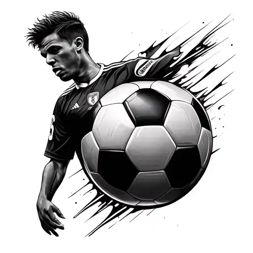 Detailed Soccer Half A Sleeve