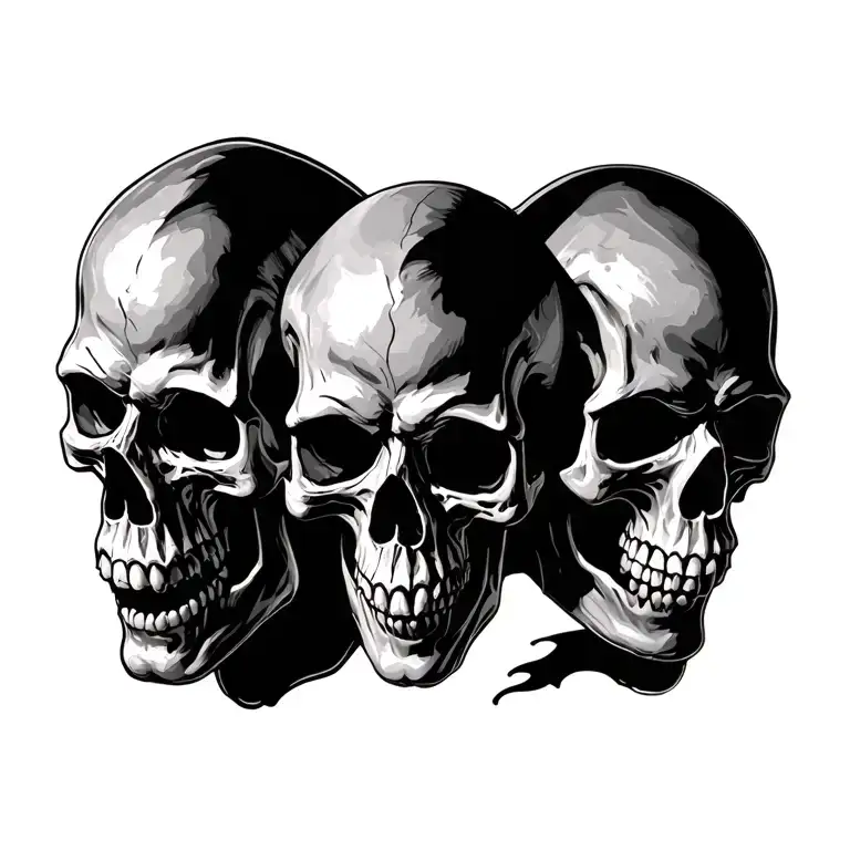 Three Skulls No Says No Hear No Speak
