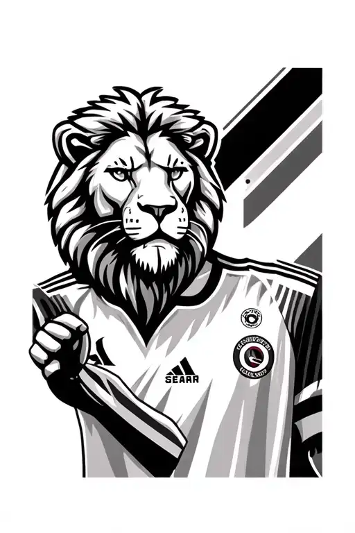 Lion Head Galatasaray Jersey And Holding