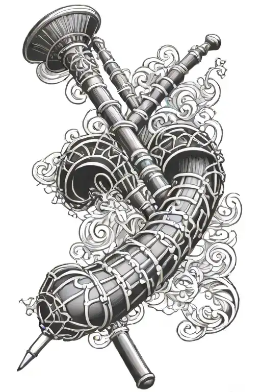 Bagpipe Drumsticks Irish