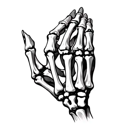 Skeleton Of Hand Bones But Lace Patterns Inspired