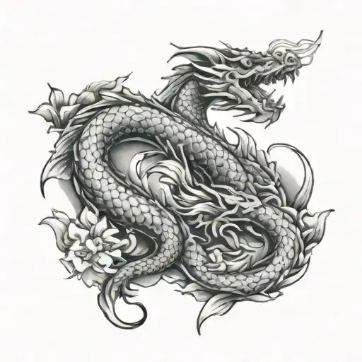 Dragon And Koi Fish Transforming