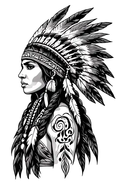 Provocative Native American Woman