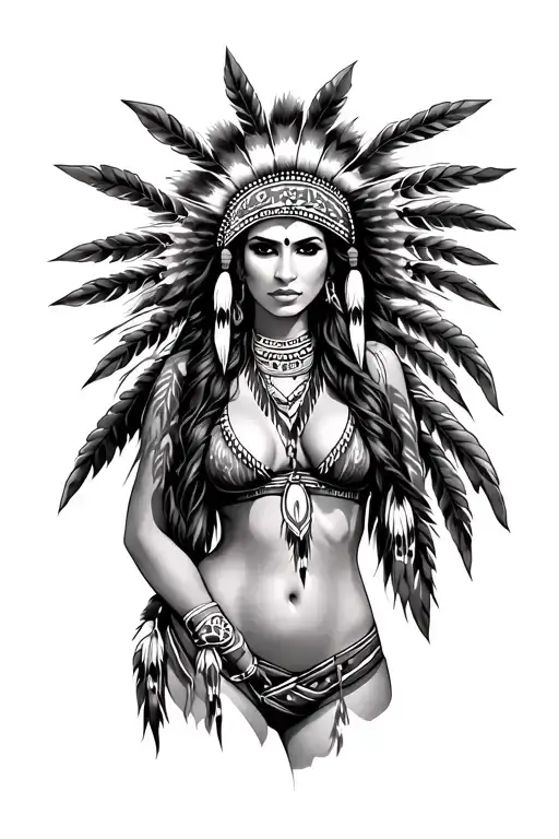 Very Sexy Native American Woman Posing