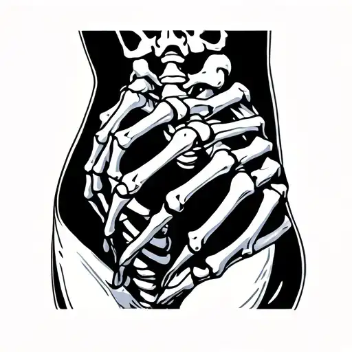 Skeleton Hands On The Waist