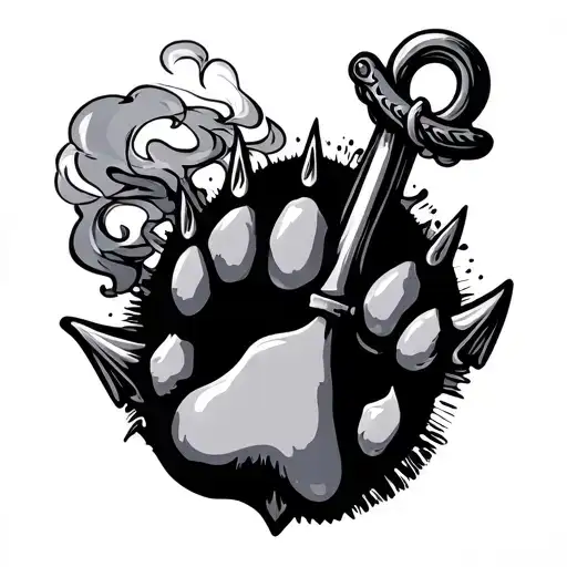 Smoke Anchor With Coordinates And Paw