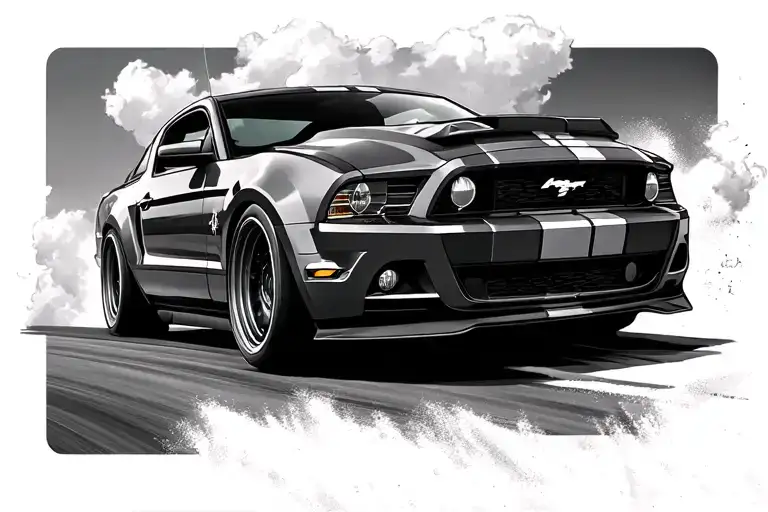 2013 Ford Mustang Drifting Car Leaving