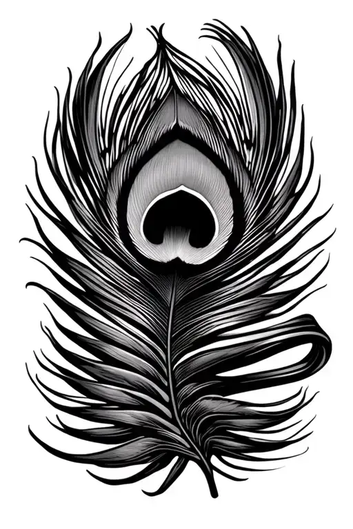 Peacock Feather And Twist Tie Ring