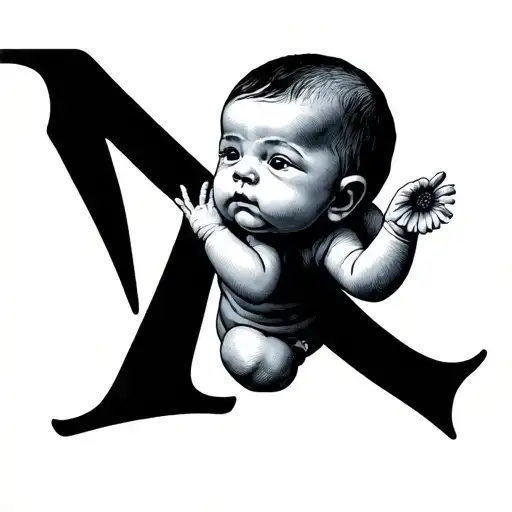 Loss Of A Baby Child With Letter M