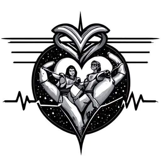 To Infinity And Beyond With Heart Beat Line