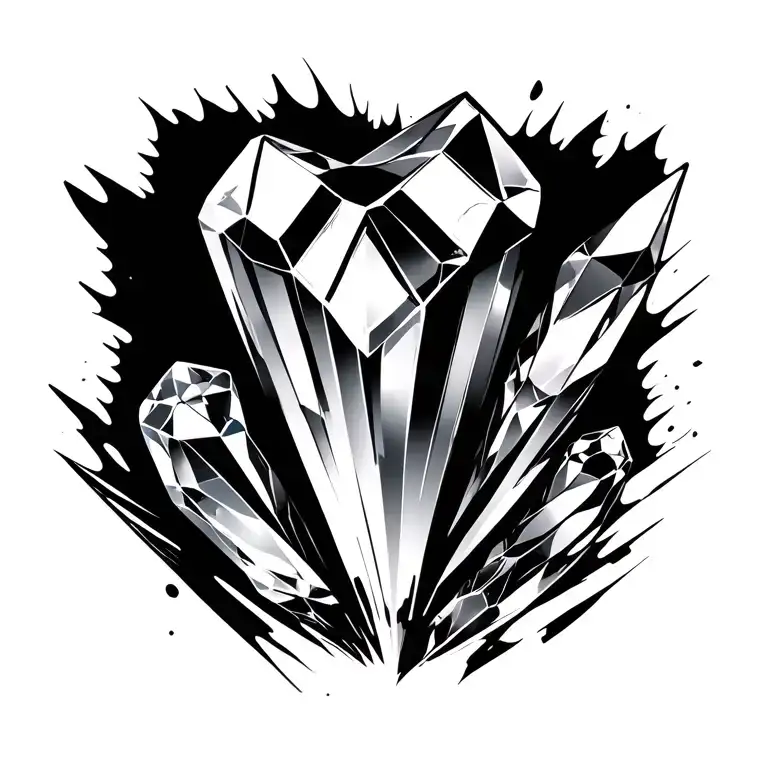 3 Seperate Cut Crystalls On 3 Different Backgrounds