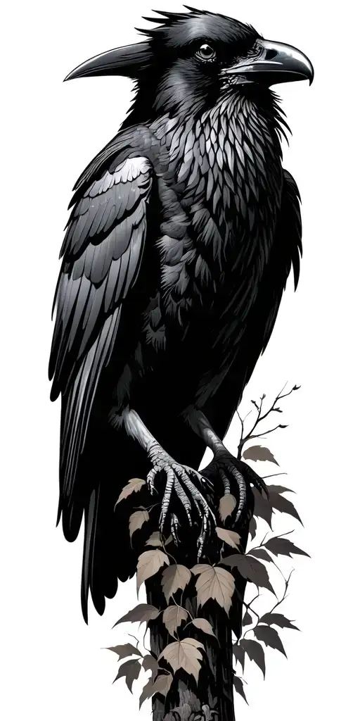 Raven Nature Scene With No Skulls