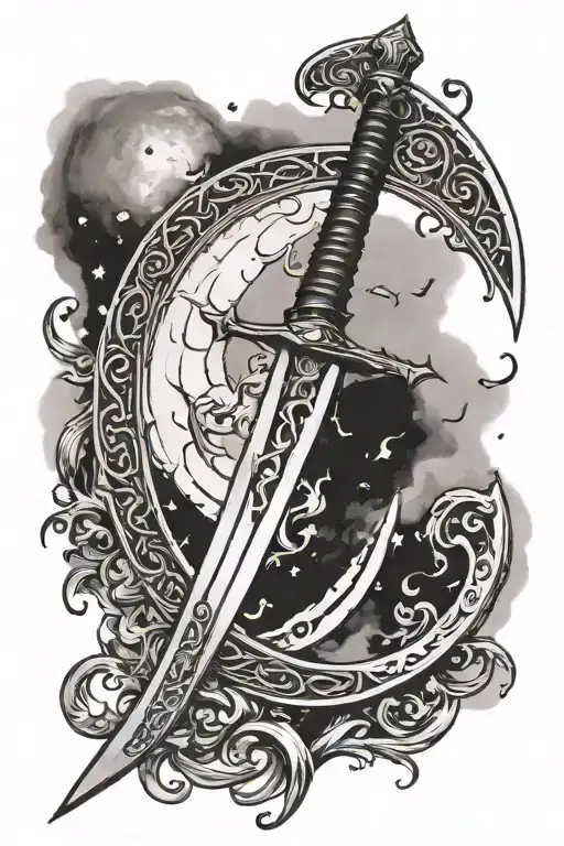 Anduril Sword With Crescent Moom
