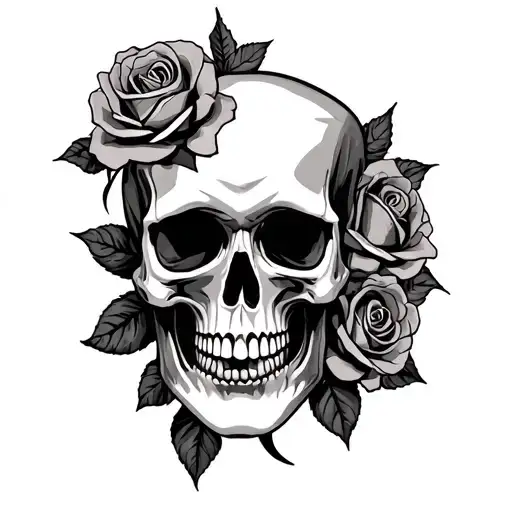 Skull And Rosses
