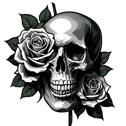 Skull And Rosses