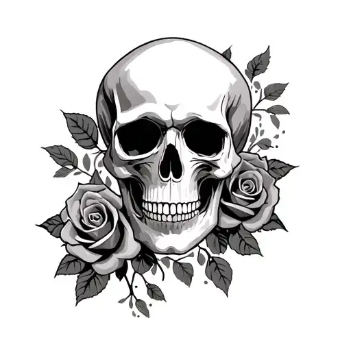Skull And Rosses