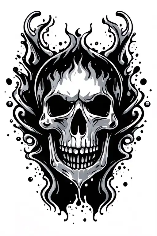 Gasoline Stains With Thick Lines Only Use Black