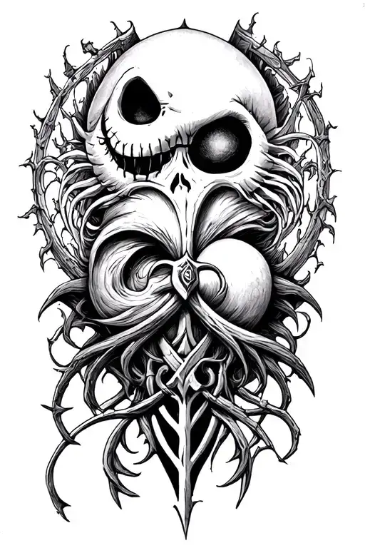 Norse Pagan Design With Subtle Hints To Nightmare Before Christmas