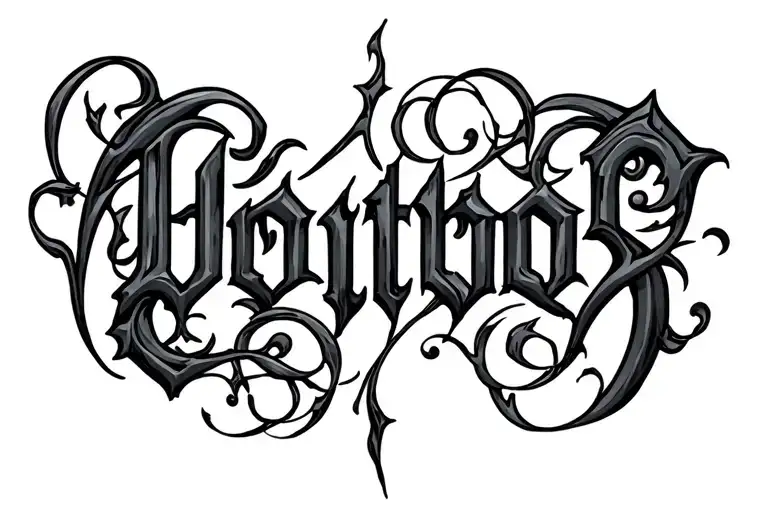 111 Goth Font Surrounded