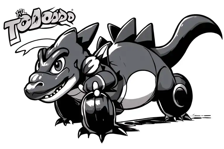 Totodile In A Mario Kart