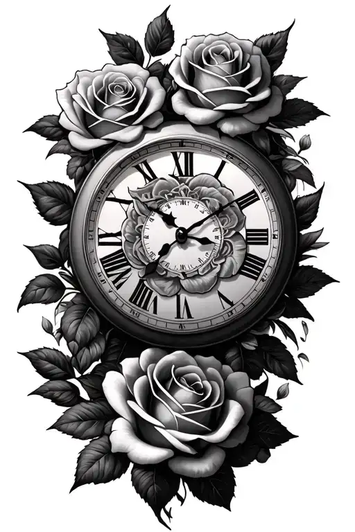 Roses Clock Romi